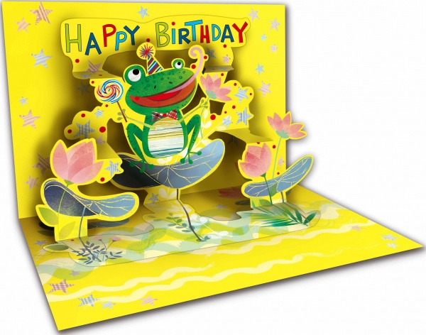 Листівка вітальна Листівка вітальна POP-UP з 3D-малюнком всередині та з конвертом 