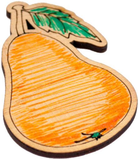 Игрушка деревянная Зірка магнит Фрукты-овощи