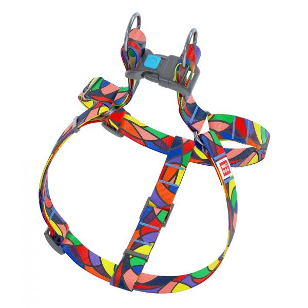 Шлея WAUDOG Nylon с рисунком Ветраж (ширина 25 мм, довжина 60-90 см)