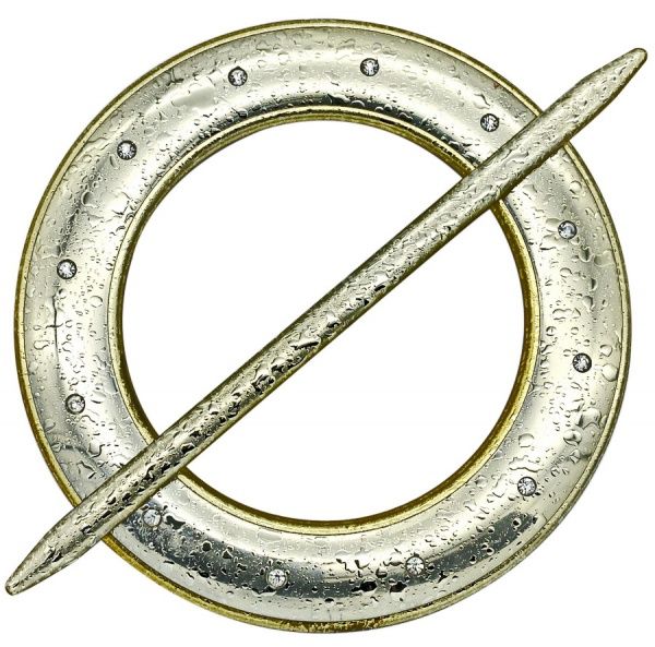 Декор Круг со стразами d150 мм мокрое золото С002-1а MISLT