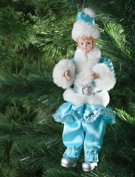 Подвеска Девушка в голубой шубе 23,5 см 12108-8BS  