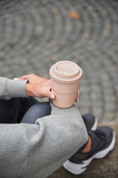 Чашка с крышкой Cup & Go 350 мл розовая 34712024 ASA