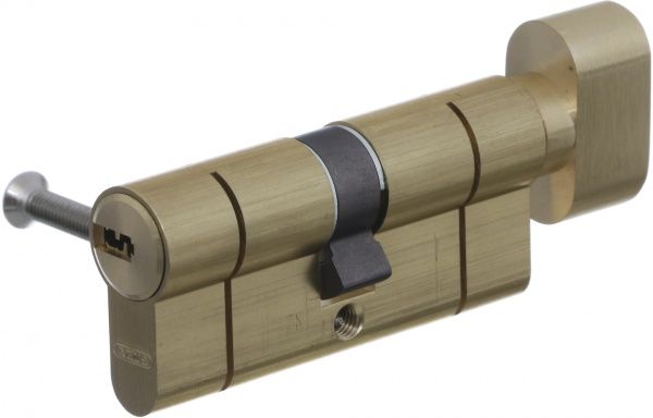 Цилиндр Abus KD6PS 35x35 ключ-вороток 70 мм матовая латунь