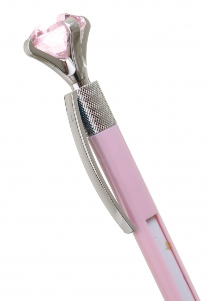 Ручка кулькова Діамант рожева 