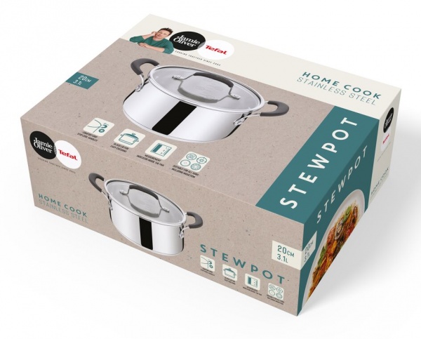 Кастрюля Jamie Oliver Home Cook E3184455 Tefal