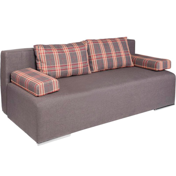 Диван Берегиня Аполо 1940х910х770 мм серый/клеточка