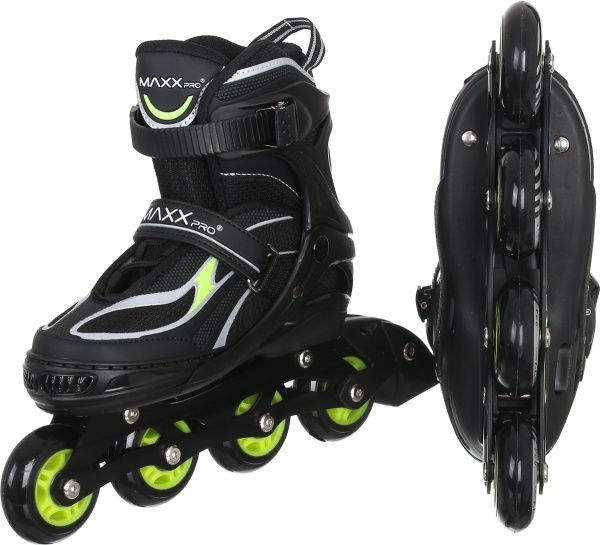 Роликові ковзани MaxxPro YX-0151-5SY р. 35-38 чорно-салатовий