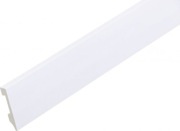 Плинтус дюрополимер King Floor JC885-W1 белый 2000х80х15 мм 