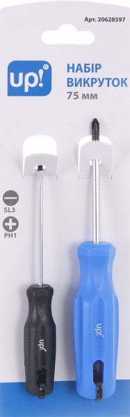 Набор отверток UP! (Underprice) SL3 + PH1 x 75 мм P-SET-IN-2-75-1