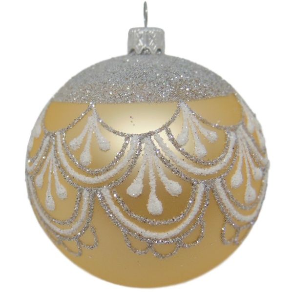 Шар новогодний d80 волан 2/2177 