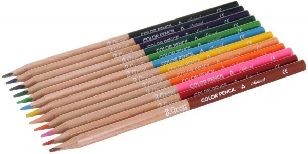 Олівці кольорові Nature зелений 12 шт.