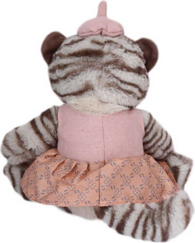 Сувенир новогодний тигрица в платье и берете 27 см 