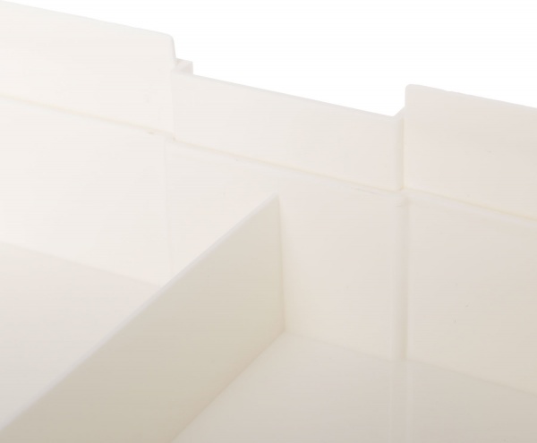 Органайзер для косметики многоуровневый с ящиками 32х20х25 см бело-голубой 