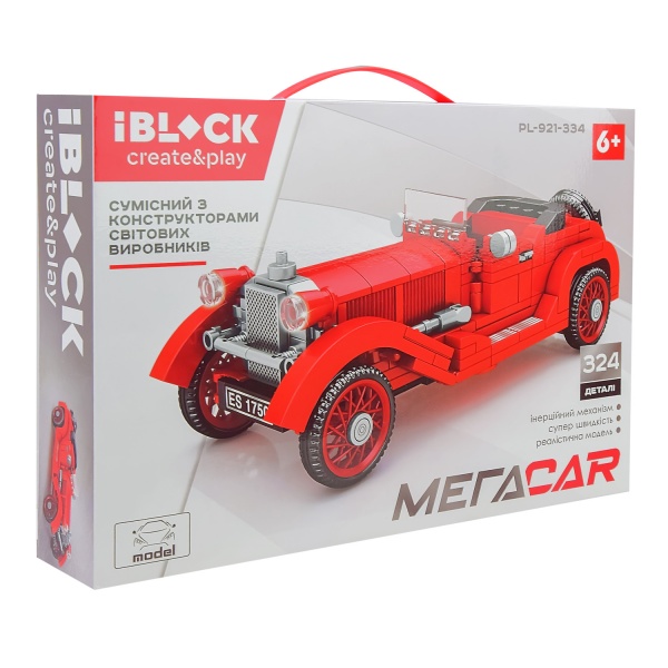 Игрушка-конструктор Iblock Машинка 324 деталей PL-921-334