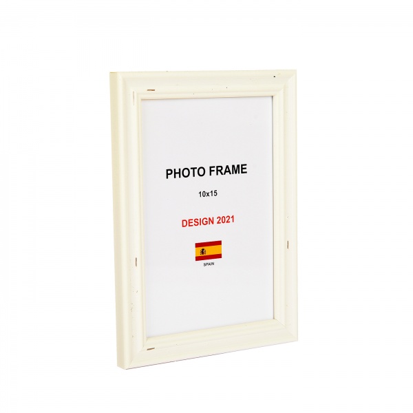 Рамка для фото 1 фото 10x15 см белый прованс 