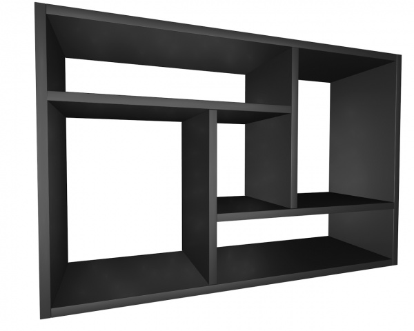 Полиця декоративна DC ДС-4 732x500x220 мм чорний 