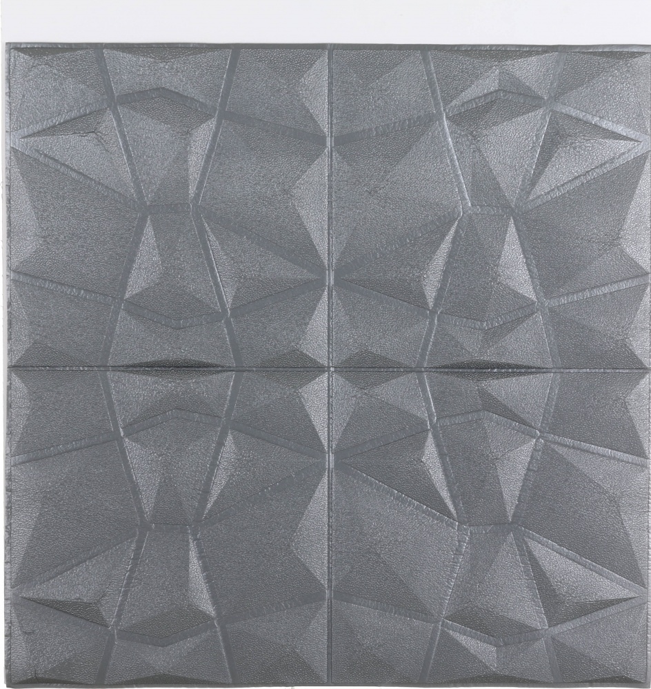 3D-панель с ПВХ Грани серые JQ002 700x700x8 мм