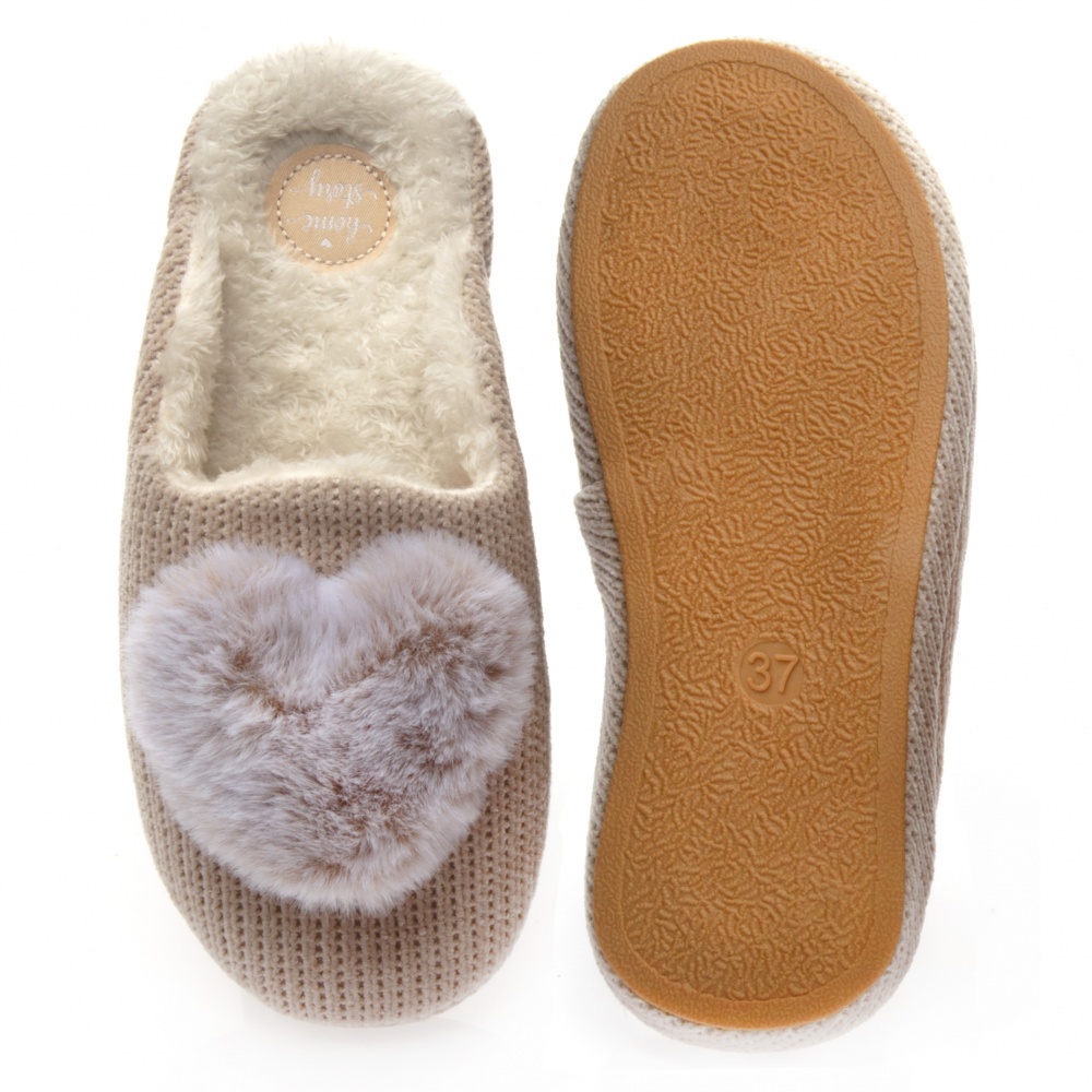 Капці домашні Home Story 251809-10 р.39 бежевий