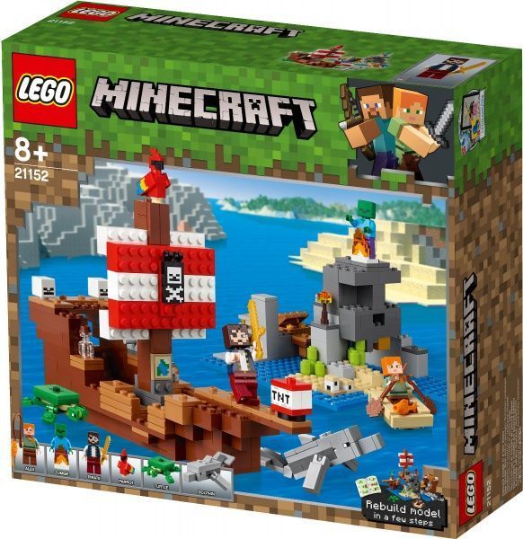Конструктор LEGO Minecraft Приключения на пиратском корабле 21152