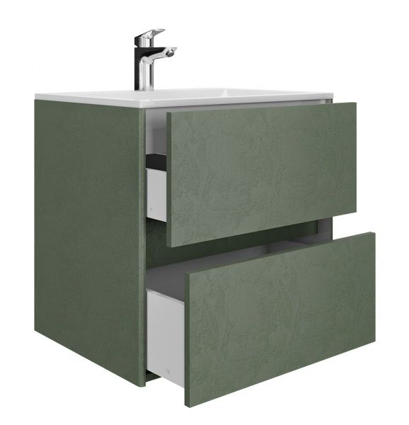 Тумба подвесная Water House Preference N2 60 МДФ цемент хаки под умыв.Амальфи 60