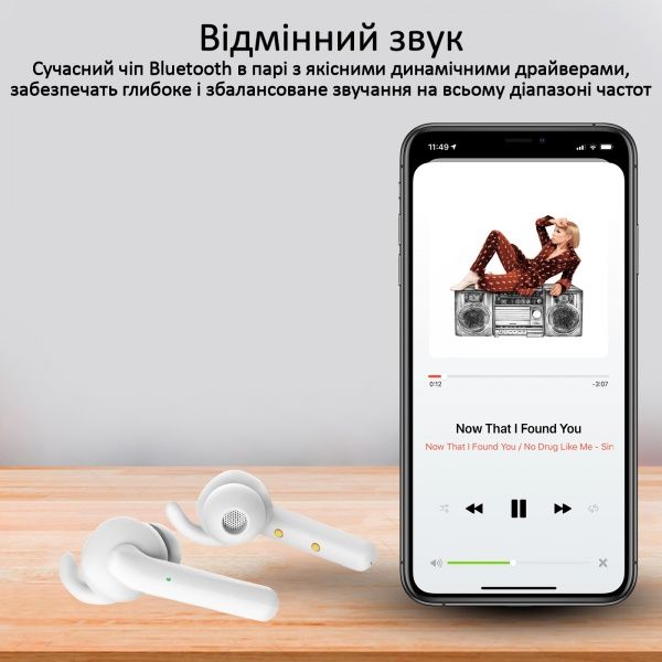 Навушники Promate Charisma Bluetooth 5 white (charisma.white) 