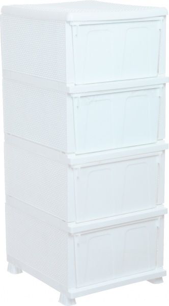 Комод пластиковая OZ-ER K013 на 4 ящика белый 894x368x431 мм