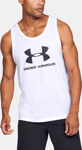 Майка Under Armour UA SPORTSTYLE LOGO TANK 1329589-101 р.XL білий
