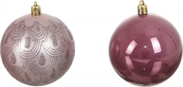 Набор елочных шаров CAN214750 розовый d8 мм 6 шт./уп. 