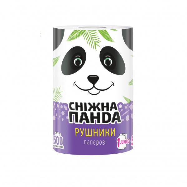 Бумажные полотенца Сніжна Панда Jumbo Roll двухслойная 1 шт.