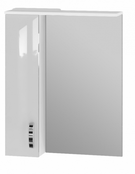 Дзеркало з шафкою ЮВЕНТА Trento - 65 білий (ліве) 