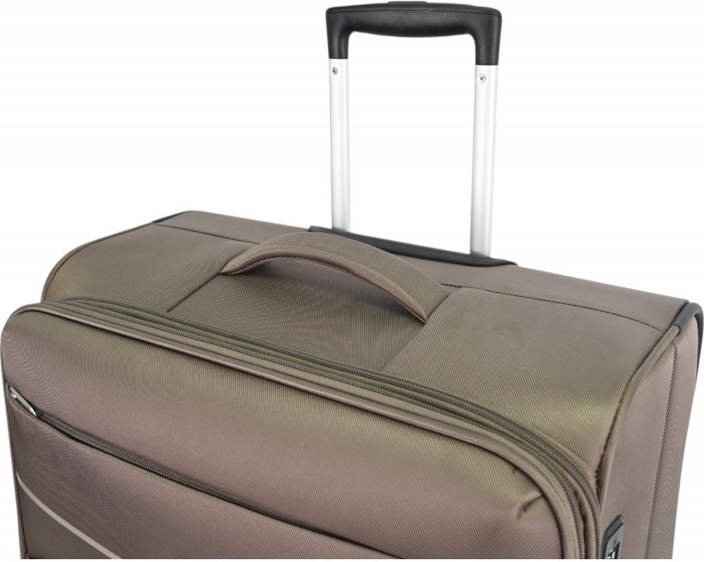 Чемодан Compass MS-3006 35 л коричневый 55x39x20 см S