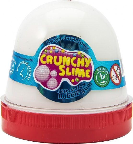 Слайм OKTO хрустящий Crunchy slime BubbleGum 120 г 80090