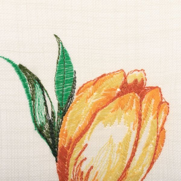 Комплект салфеток Эдельвика «Тюльпаны желтые» 61-19/00 32x32 см льняной 