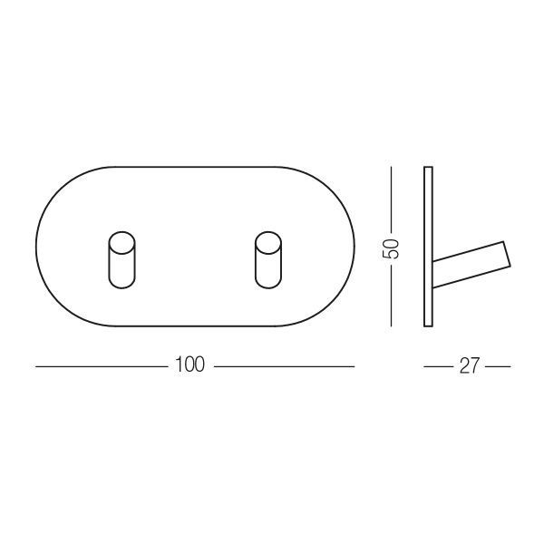 Крючок MVM HSS-504/2R SS матовый