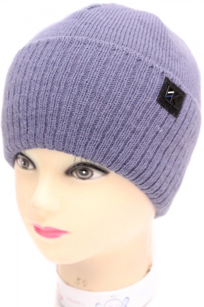 Шапочка детская для мальчика Kraft+ р.52-54 асфальт 2002 