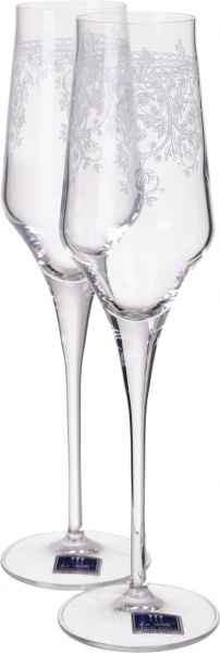 Набор бокалов для шампанского Contessa Royal White 240 мл 6 шт. Vema 