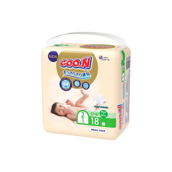 Подгузники Goon Premium Soft 4-8 кг 2(S) 18 шт.