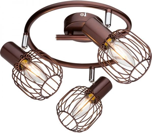 Спот Globo Akin 3x40 Вт E14 коричневый 54801-3 