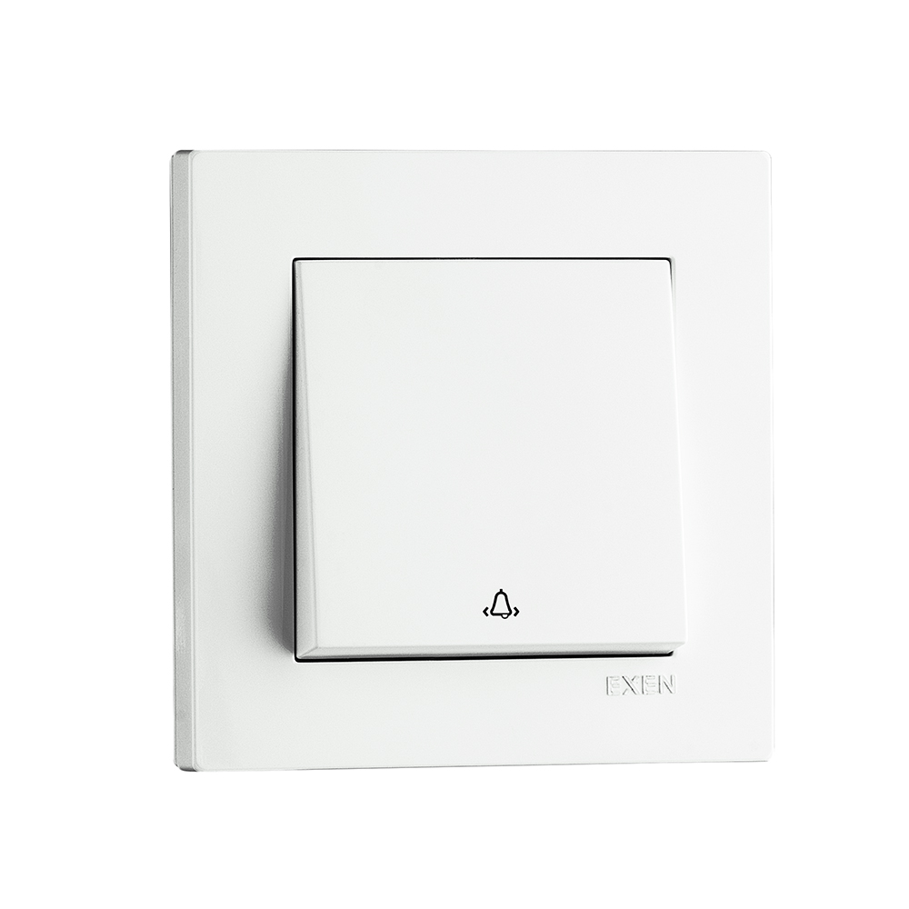 Кнопка дзвінка одноклавішний EXEN Karell без підсвітки білий 290-000102-207