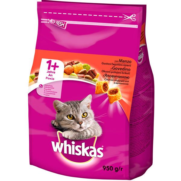 Корм Whiskas з яловичиною 950 г