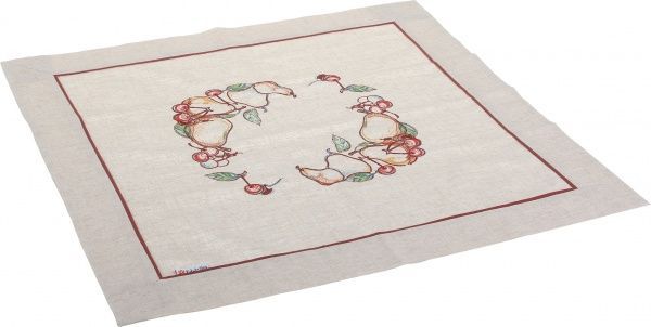 Скатерть «Фрукты» 407-17/00 70x70 см льняной Эдельвика 