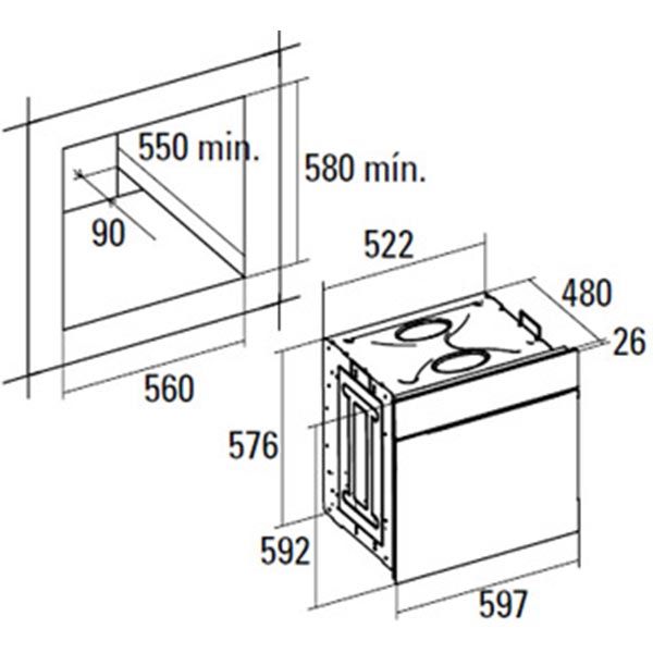 Духовой шкаф электрический Cata ME 605 G/B