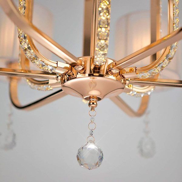 Люстра підвісна Strotskis Adriana пульт ДК LED 20 Вт 6x40 Вт E14 золото 428/6 