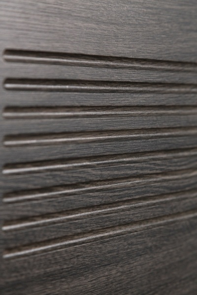 Дверь входная Revolut Doors В-83 модель 184 венге серый горизонт / белый 2050x950 мм правая