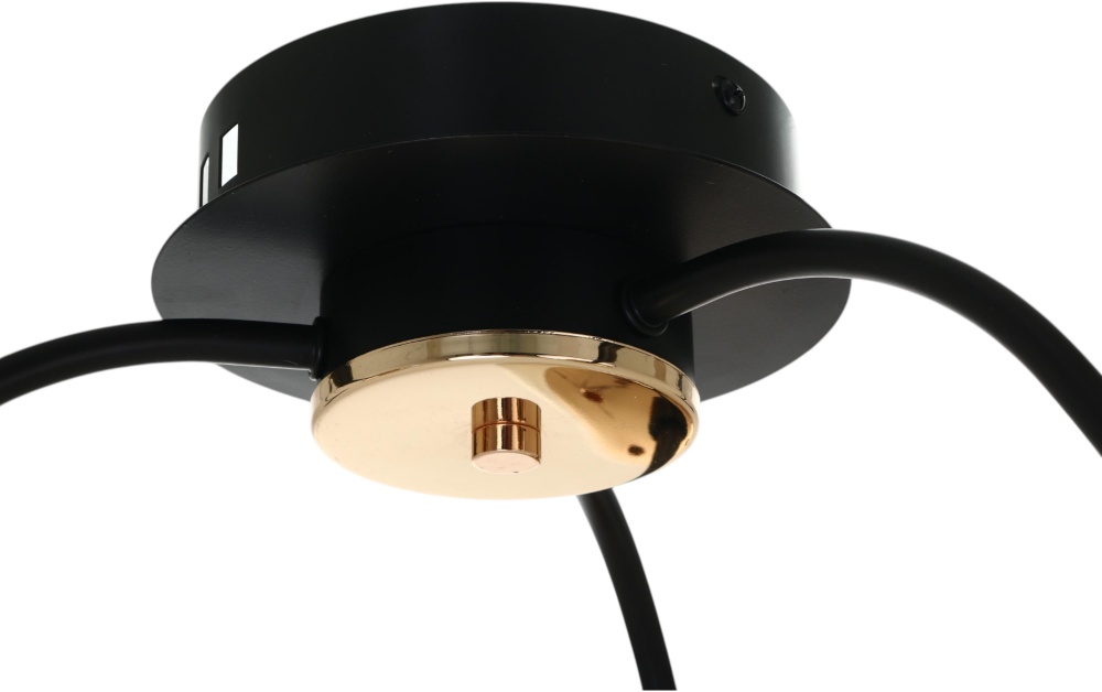 Люстра потолочная Sensio Bordo 3x40 Вт E27 черный с золотистым LS-35818/3BG-E2740W