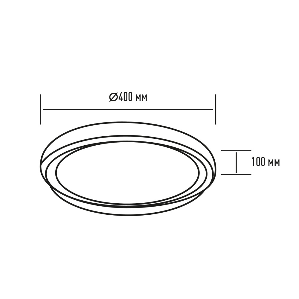 Світильник настінно-стельовий Maxus 50 Вт прозорий/білий 3000/4100/6000 К 1-MFCL-50R-Aura