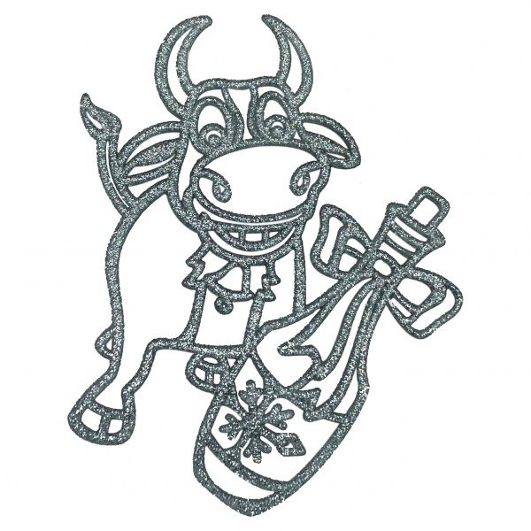 Підвіска MISLT Бичок із шампанським bull002-4 3 см