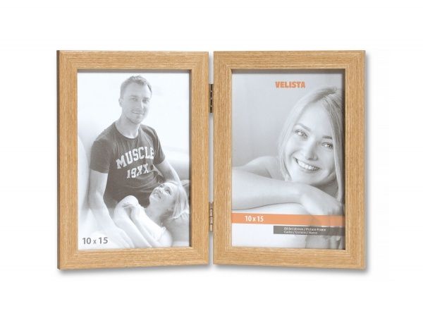Мультирамка Velista на 2 фото 10x15 см дерево світле 