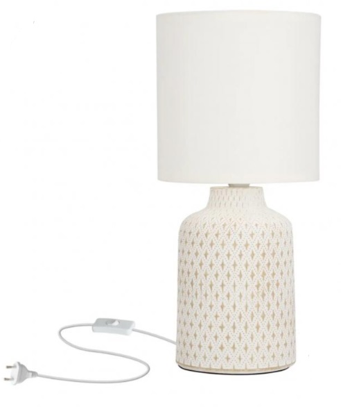 Настольная лампа декоративная Candellux INER 1x40 Вт E14 белый 41-79848