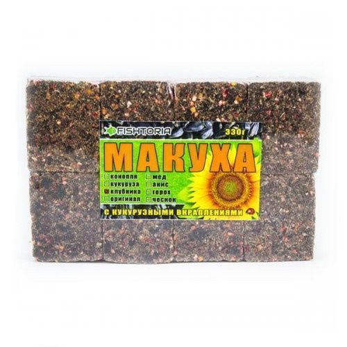 Макуха Fishtoria ПРЕСОВАННАЯ С ВКРАПЛЕНИЯМИ (8ШТ) 330 г клубника